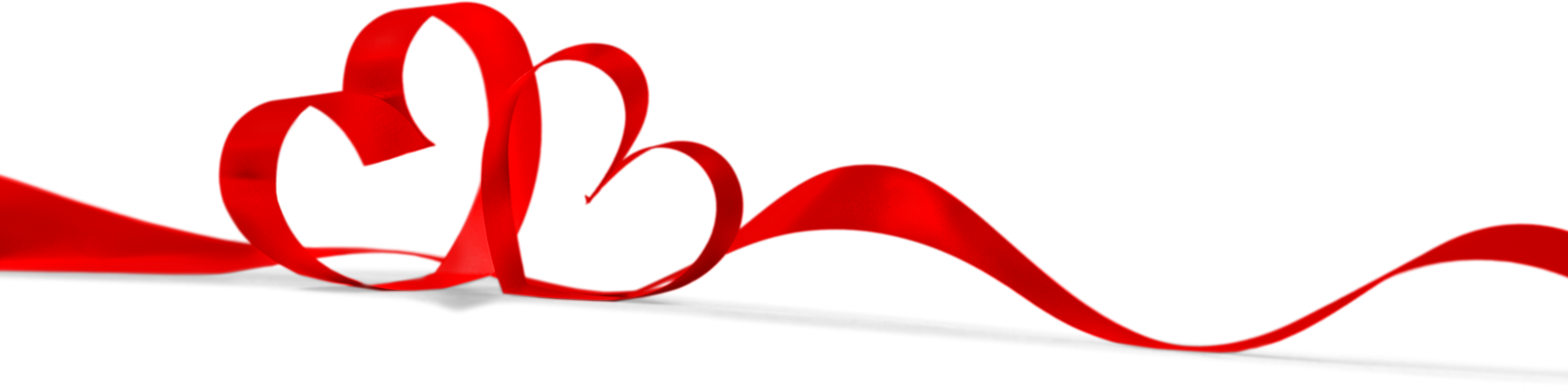 Close Up of Red Ribbon on White Background